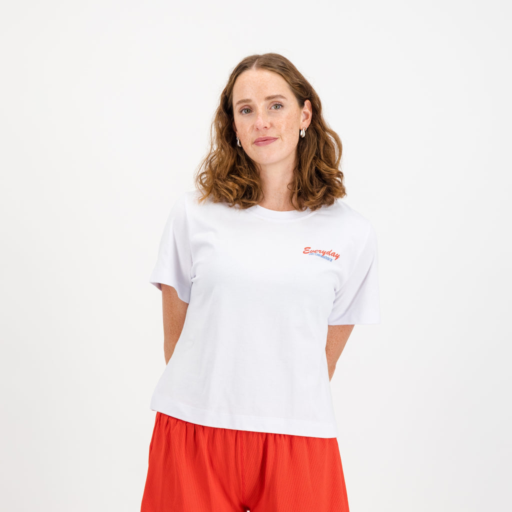 EVERYDAY - WOMENS SOLE COTTON TEE WHITE